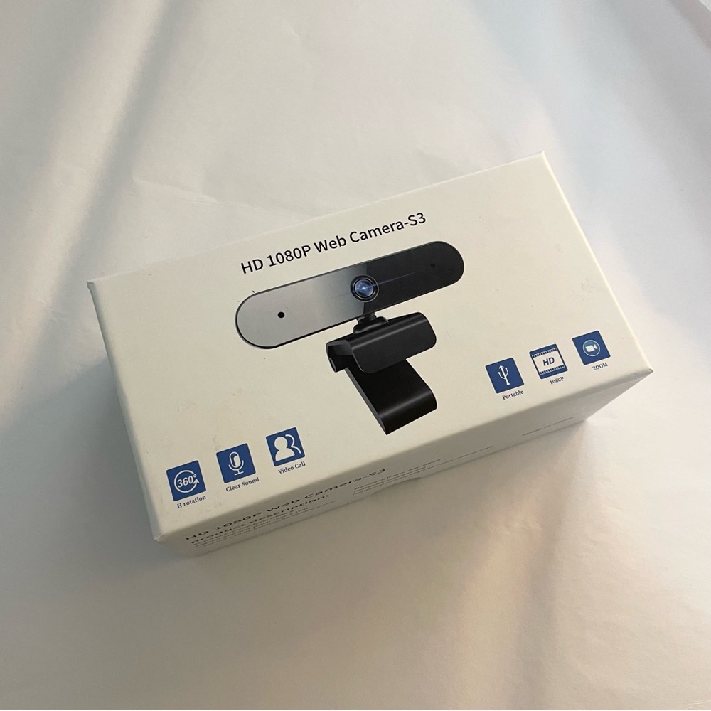 NEW HD 1080P Web Camera Calls Webcam Meeting Work Office Home Video White Box